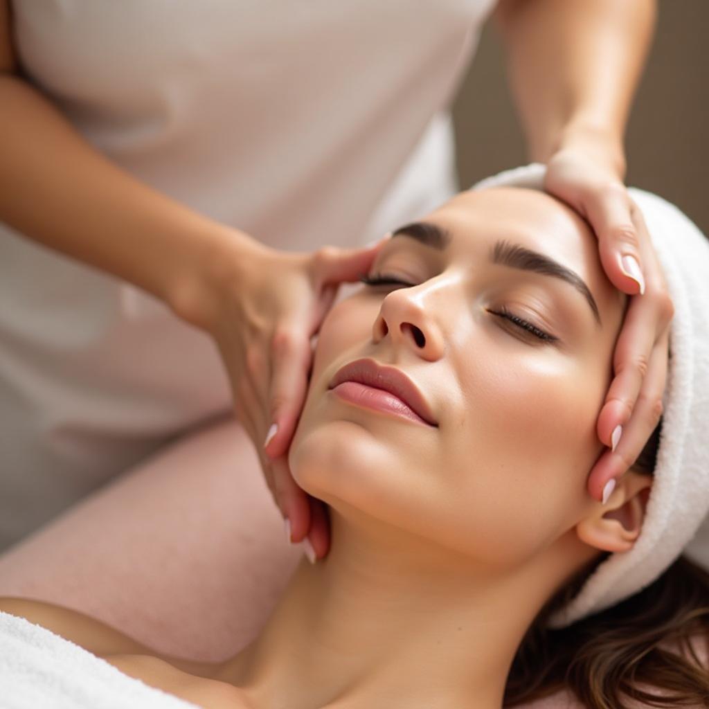 Професійна техніка масажу обличчя з м'якими рухами для покращення кровообігу